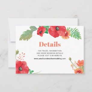 Field Flowers Wedding Details/Information