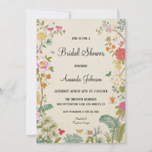 Field Flowers Wild Flowers Floral Bridal Shower Invitation