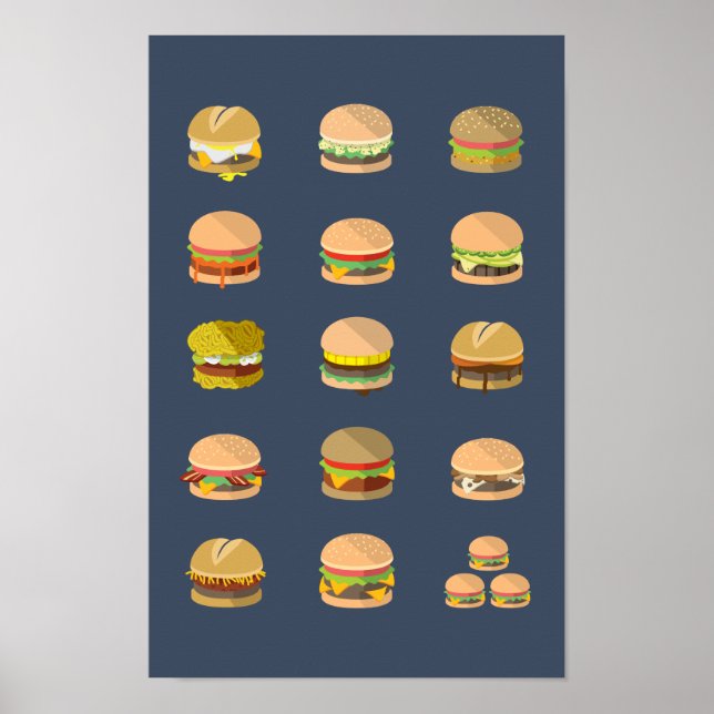 Field Guide to Burgers - Poster 11" x 17" (Front)