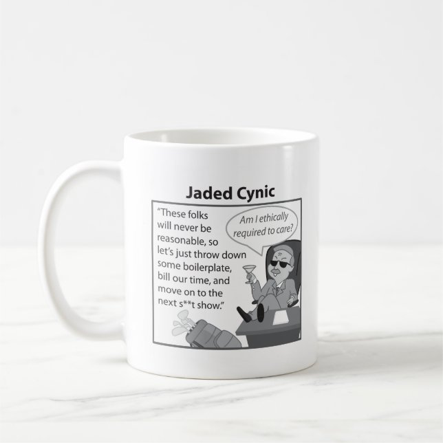 Field Guide to Lawyers: Jaded Cynic Mug (Left)