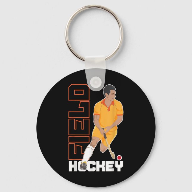 Field Hockey _18  Key Ring (Front)