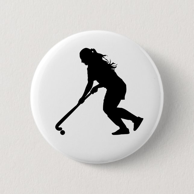 Field Hockey 6 Cm Round Badge (Front)