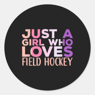 Field Hockey Apparel Sports Field Hockey Player Fo Classic Round Sticker
