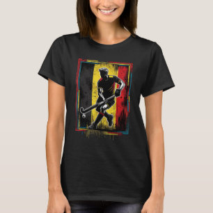 Field Hockey Belgium Men Belgian Flag Fieldhockey T-Shirt