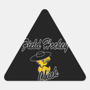 Field Hockey Chick #4 Triangle Sticker
