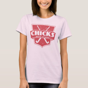 Field Hockey Chicks Name & Number Print T-Shirt