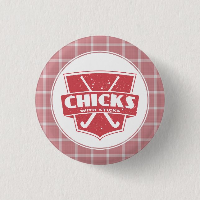Field Hockey Chicks With Sticks Pin (Front)