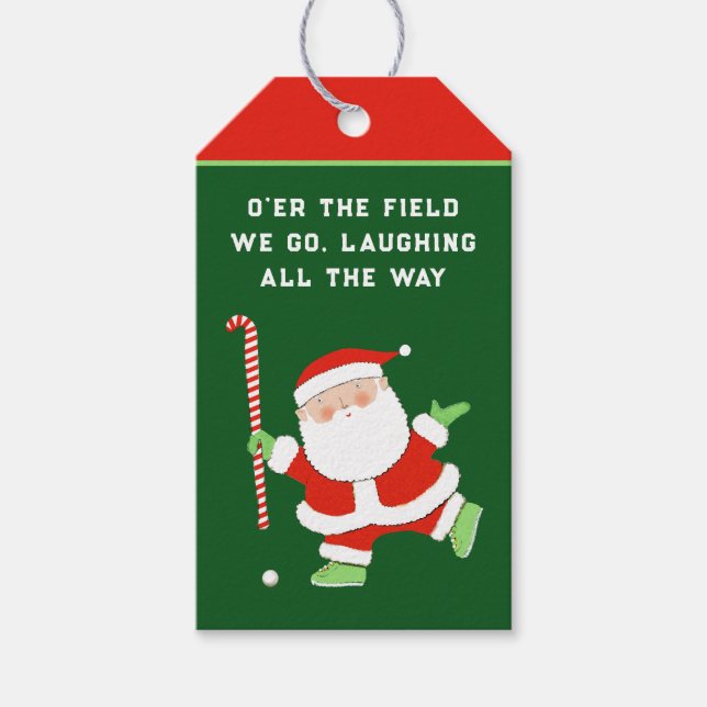 Field Hockey Christmas Gift Tags (Front)