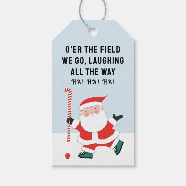 Field Hockey Christmas Gift Tags (Front)