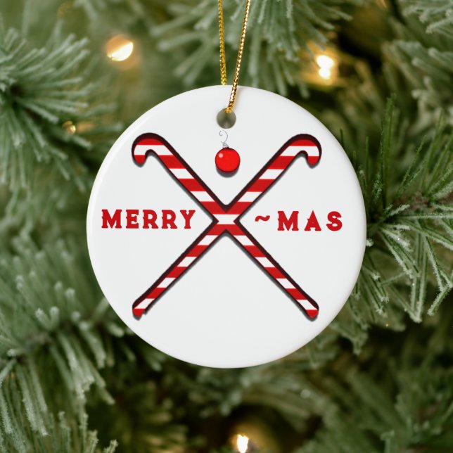 Field Hockey Christmas Keepsake Ceramic Tree Decoration (Tree)