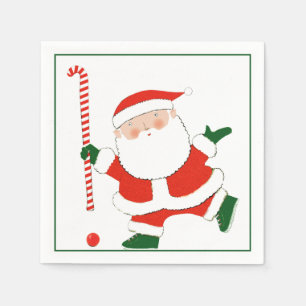Field Hockey Christmas Napkin