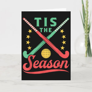 Field Hockey Christmas Tis The Season Cute Player Card