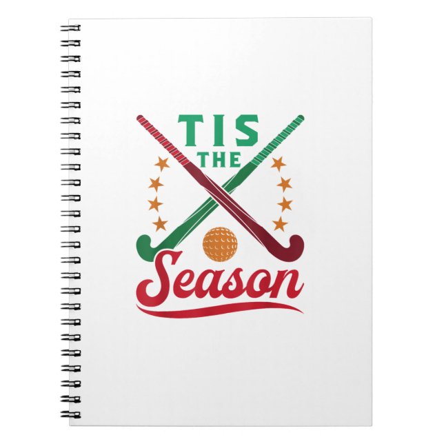Field Hockey Christmas Tis The Season Player Holid Notebook (Front)