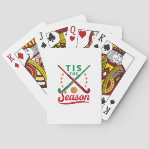 Field Hockey Christmas Tis The Season Player Holid Playing Cards