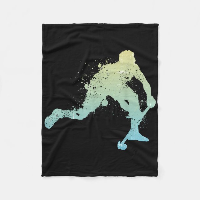Field Hockey Coach Accessories Splash Field Hockey Fleece Blanket (Front)