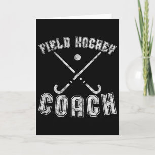 Field Hockey Coach Gifts Distressed Field Hockey C Card