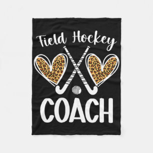 Field Hockey Coach Hearts Field Hockey Coach  Fleece Blanket