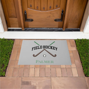 Field Hockey Crossed Sticks Custom  Doormat