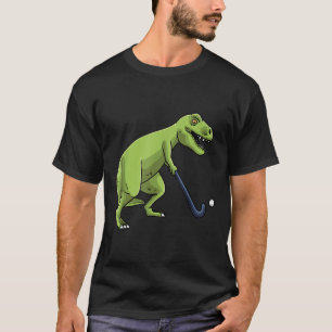Field Hockey Dinosaur T-rex Player Men Women Teens T-Shirt