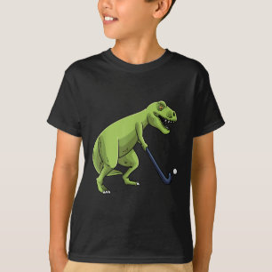 Field Hockey Dinosaur T-rex Player Men Women Teens T-Shirt