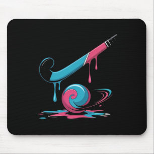 Field Hockey Drip For Player Mouse Pad