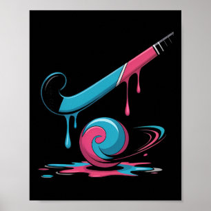 Field Hockey Drip For Player Poster
