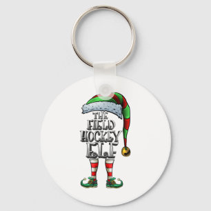 Field Hockey Elf Shirt Matching Family Hockey Chri Key Ring