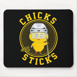 Field Hockey For Teen Girls Chicks With Sticks  Mouse Pad