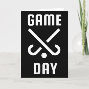 Field Hockey Game Day Funny Mom And Dad Spirit Wea Card