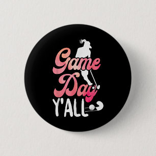 Field Hockey Game Day Y'all _1  6 Cm Round Badge