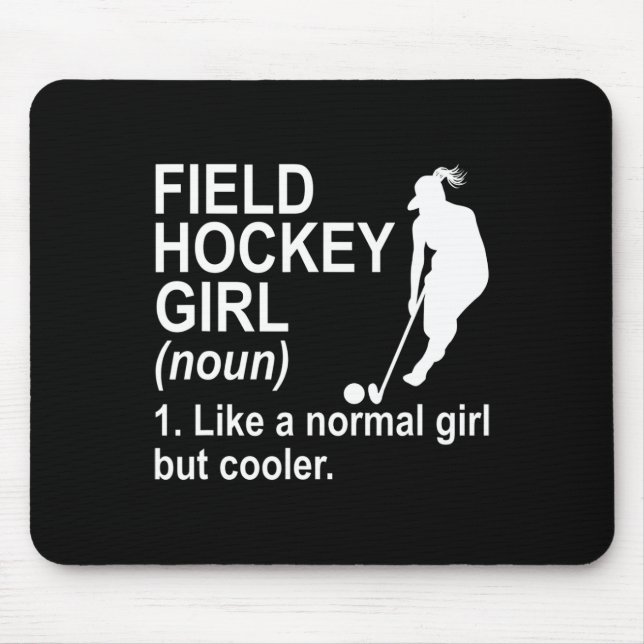 Field Hockey Girl Definition  Mouse Pad (Front)