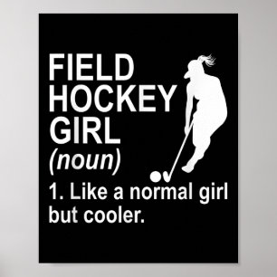 Field Hockey Girl Definition  Poster