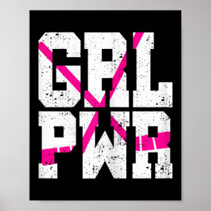 Field Hockey Girl Power Ice Hockey Chick Sticks Te Poster