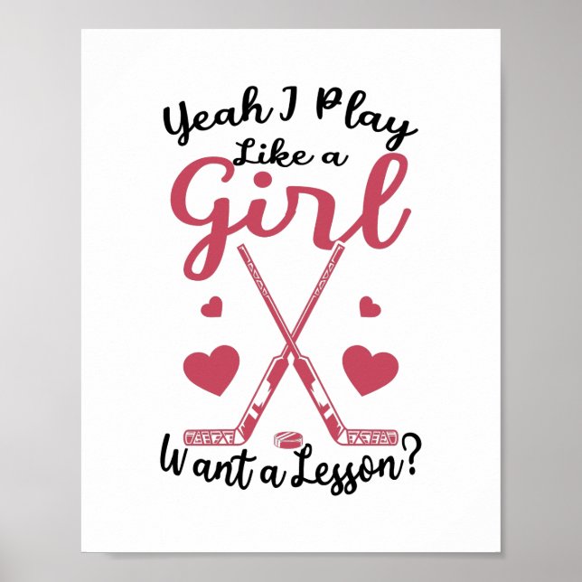 field hockey girls poster (Front)