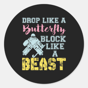 Field Hockey Goalie Block Like a Beast Classic Round Sticker