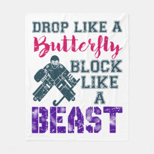 Field Hockey Goalie Block Like A Beast Fleece Blanket