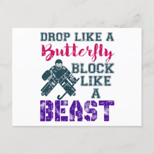 Field Hockey Goalie Block Like a Beast Postcard