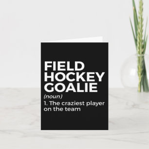 Field Hockey Goalie Definition Men Women Card