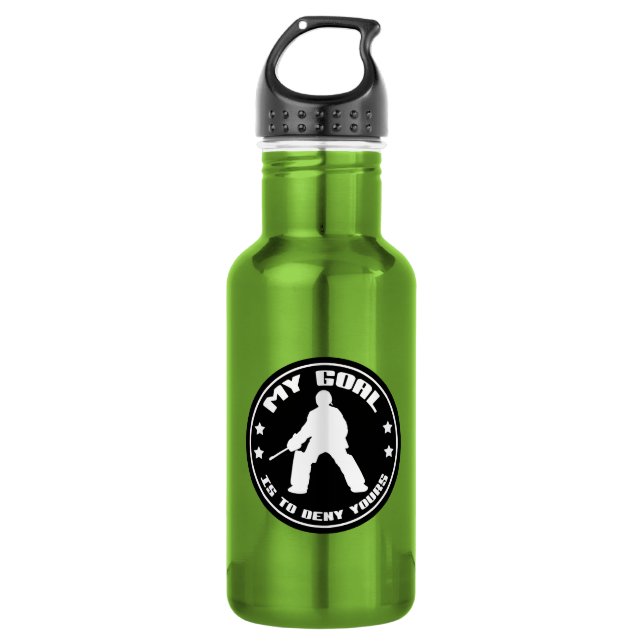 Field Hockey Goalie 'My Goal' 532 Ml Water Bottle (Front)