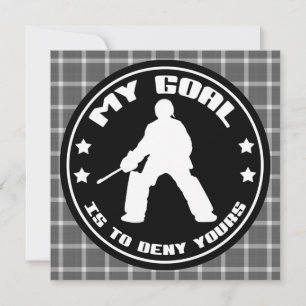 Field Hockey Goalie Quote Custom Invitations