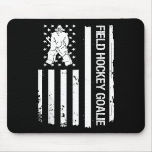 Field Hockey Goalie Usa Flag Men Women Mouse Pad
