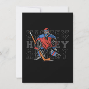 Field Hockey Goalie With Slogan - Ice Hockey Invitation
