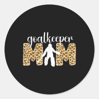 Field Hockey Goalkeeper Mom Leopard Field Hockey G Classic Round Sticker