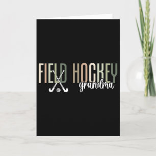 Field Hockey Grandma Of A Field Hockey Player Gran Card