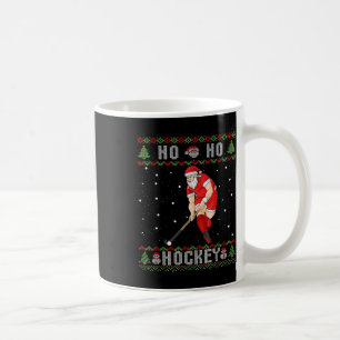 Field Hockey Ho Ho Hockey Ugly Christmas Santa Cla Coffee Mug