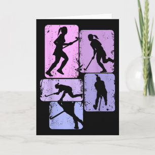Field Hockey Hockey Hockey Player Girls Children Card