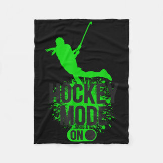 Field Hockey Hockey Mode On Fleece Blanket