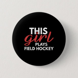 Field Hockey Hockey Player Outfit For Field Hockey 6 Cm Round Badge