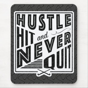 Field Hockey Hustle Hit & Never Quit Mousemat