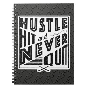 Field Hockey Hustle Hit & Never Quit Notepad Notebook
